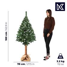 KADAX Sapin de Noël Artificiel Naturel Enneigées 160 cm