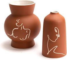 Vase Terracotta Femme Corps - Élégance et Charme