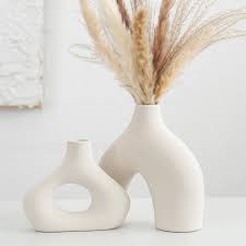 Vase Beige en Céramique - Élégance et Style