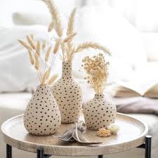 Vase Céramique Beige Noirs : Élégance et Style