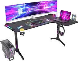 FATIVO Bureau Gaming LED 160 : Éclairez Votre Espace de Jeu