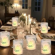 Kinee Photophores Décoratifs pour un Anniversaire Inoubliable de 40 Ans