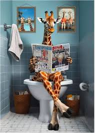 KHDULQ Décoration Humoristique - Impression Abstraite pour Toilettes