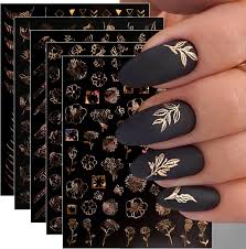 Stickers Autocollants Feuilles - Idéal pour la Décoration d'Ongles