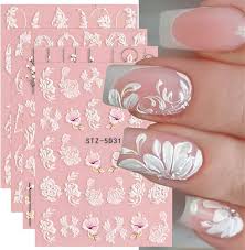 Stickers Autocollants pour Manucure - Feuilles Élégantes