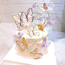 Papillons de Décoration pour Gâteau d'Anniversaire