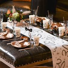 Santex Chemin Table Décoratif Non Tissé - Élégance pour vos Anniversaires