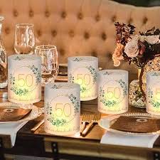 Photophores Décoratifs pour une Décoration de Table d'Anniversaire Élégante