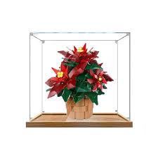 Vitrine Acrylique 10370 Poinsettia : L'élégance de Noël en LEGO