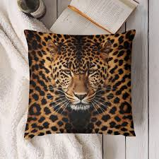 Housse de Coussin Motif Léopard - Élégance et Style