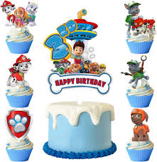 Lot Décorations Gâteau d'Anniversaire Pat Patrouille
