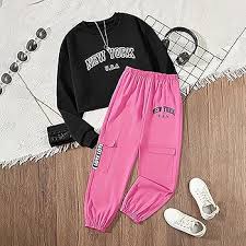 Ensemble Automne Pantalon Streetwear Printemps pour Ado Fille