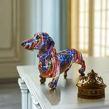 Figurine Décoration Graffiti Teckel - Créativité et Style