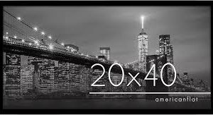 Cadre Photo Americanflat 100x40 Noir - Élégance et Style