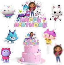 Decoration Gabby Chat Anniversaire - Cake Topper ActuallyX