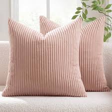 Coussin Velours Cotelé MIULEE - Élégance et Confort