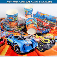 Vaisselle Anniversaire Hot Wheels - Décoration de Fête