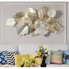 Sculpture Abstraite Dorée pour une Décoration Murale Élégante