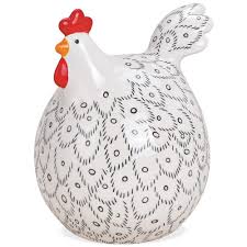 Figurine Décorative Céramique Poule - Élégance Rustique