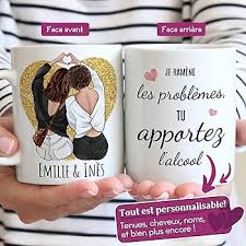 Tasse Blanche Personnalisée Copines - Le cadeau femme parfait