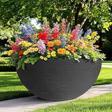 Jardinière XXL Design Rainuré Anthracite - Élégance et style pour votre extérieur