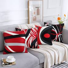 Coussin Décoratif Géométrique Abstrait pour Canapé