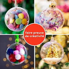 Boules Transparentes à Décorer pour un Noël Magique