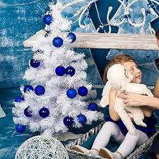 Boules de Noël Brillantes en Plastique - Décoration Bleu