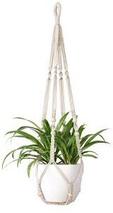 Mkouo Pot Suspendu en Macramé pour Intérieur