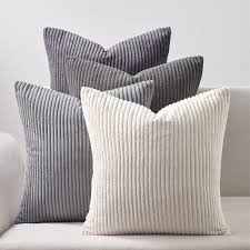 Coussin pour Canapé Topfinel en Velours Côtelé - Élégance Scandinave