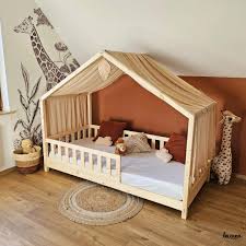 Lelouca Cabane 100x350 Pièce Biologique - Décoration Unique pour Lit Cabane