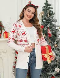 Cardigan Chandail Élégant IClosam pour un Noël Chic