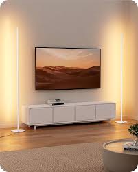 Lampadaire EDISHINE : l'élégance de la lumière tamisée pour votre salon