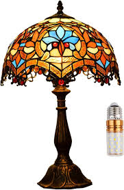 Lampe Déco Kinbolas Tiffany Abat Jour Vitrail Victorien