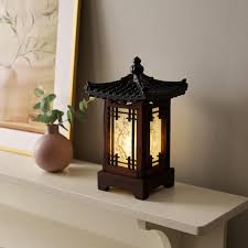 Lampe Deco Traditionnelle Pavillon Lanterne Asiatique Oriental