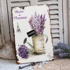 Plaque Métal Décorative Lavande - Élégance et Soin de Détails